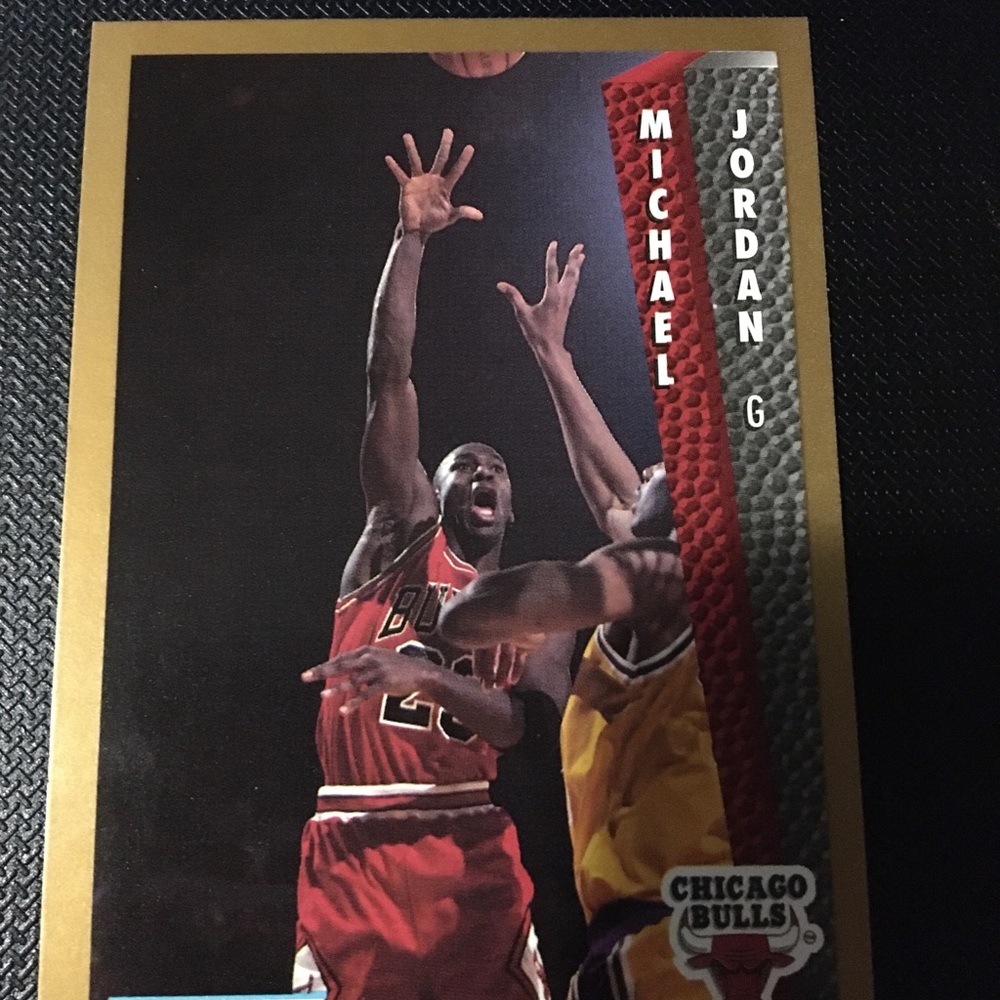 A throw back 92’ fleers of Michael Jordan